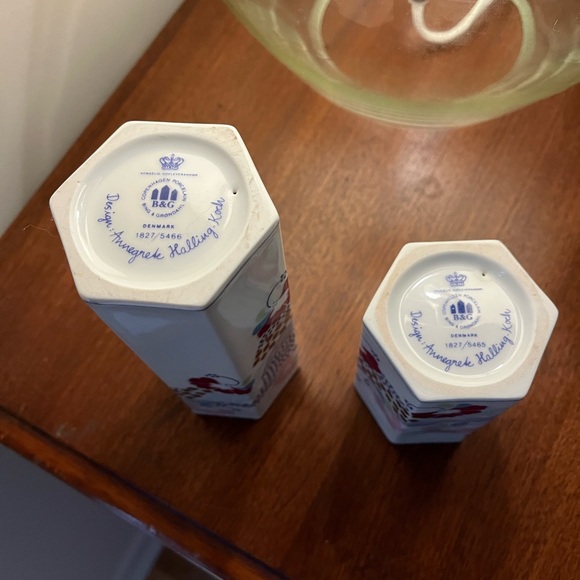 Bing & Grondahl 2 Candle pillars 1972 fine Danish Porcelain - Picture 3 of 10